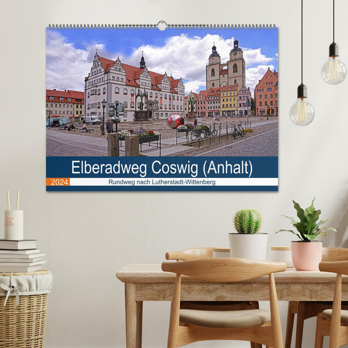 Elbe cycle path Coswig (Anhalt) (CALVENDO wall calendar 2024) 