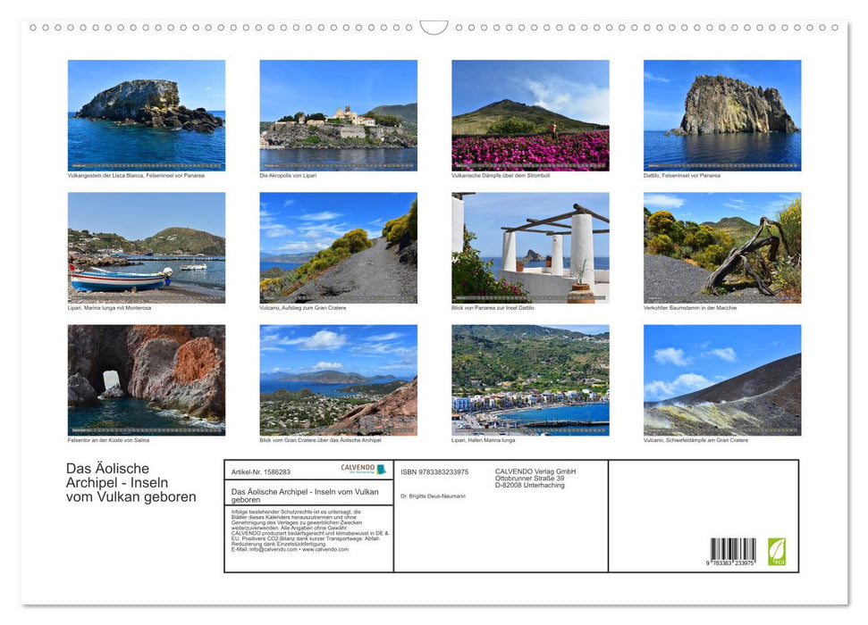 The Aeolian Archipelago - Islands born from the volcano (CALVENDO wall calendar 2024) 