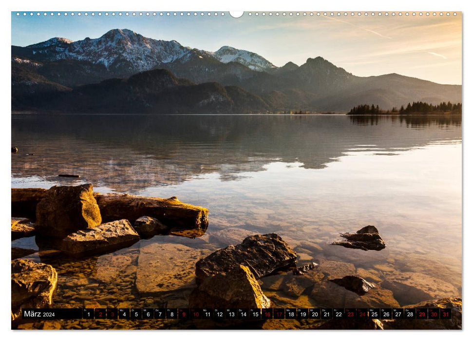 Montagnes. Lacs alpins (calendrier mural CALVENDO 2024) 