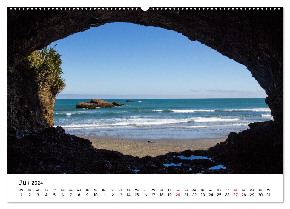 New Zealand-Aotearoa, Land of the White Cloud (CALVENDO Premium Wall Calendar 2024) 
