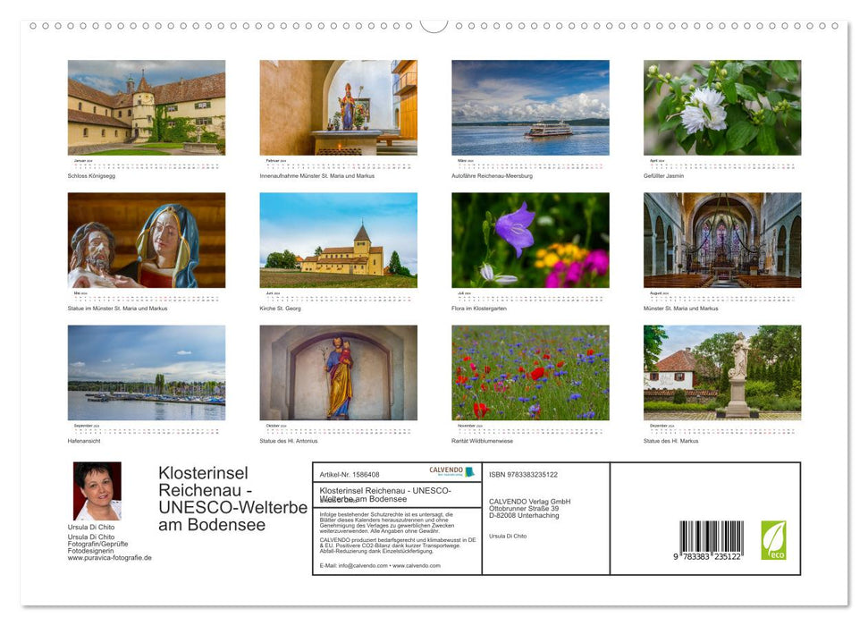Klosterinsel Reichenau - UNESCO-Welterbe am Bodensee (CALVENDO Premium Wandkalender 2024)
