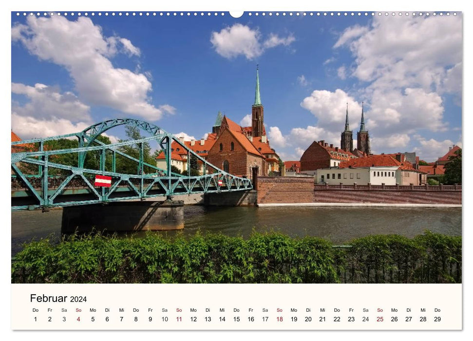 The Cathedral Island - Historical Center of the City of Wroclaw (CALVENDO Wall Calendar 2024) 