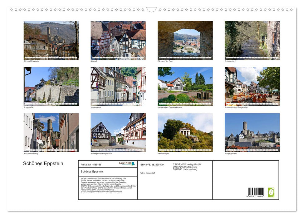 Beautiful Eppstein from Frankfurt taxi driver Petrus Bodenstaff (CALVENDO wall calendar 2024) 