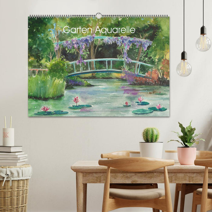 Garten Aquarelle (CALVENDO Wandkalender 2024)