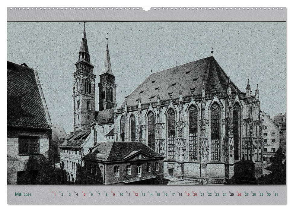 Nürnberg, alte Postkarten neu interpretiert (CALVENDO Premium Wandkalender 2024)