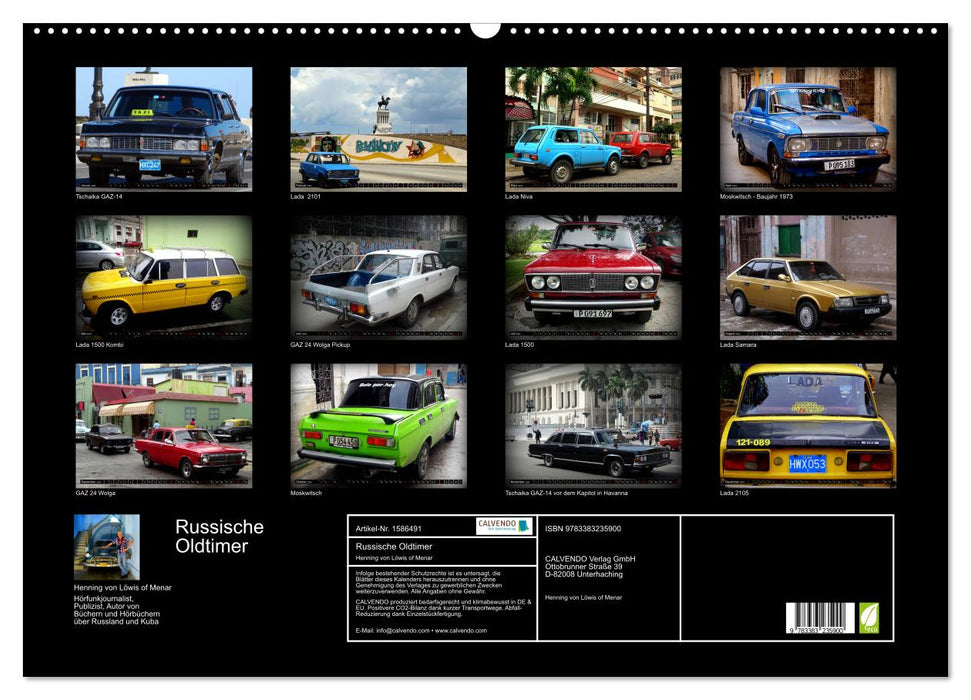 Russische Oldtimer (CALVENDO Wandkalender 2024)