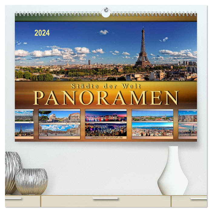 Städte der Welt, Panoramen (CALVENDO Premium Wandkalender 2024)