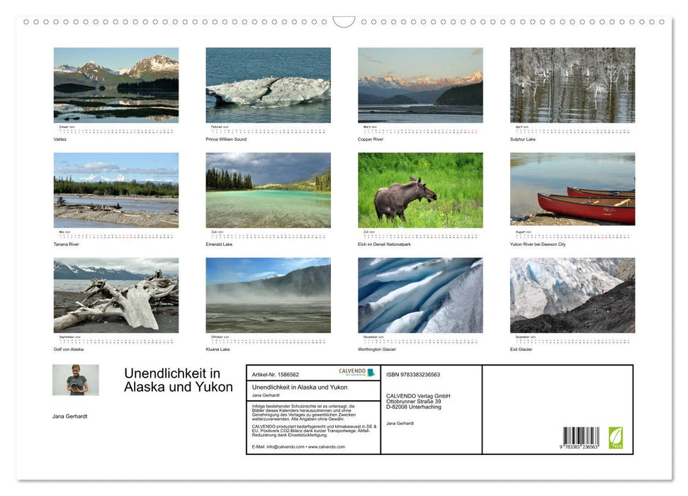 Unendlichkeit in Alaska und Yukon (CALVENDO Wandkalender 2024)