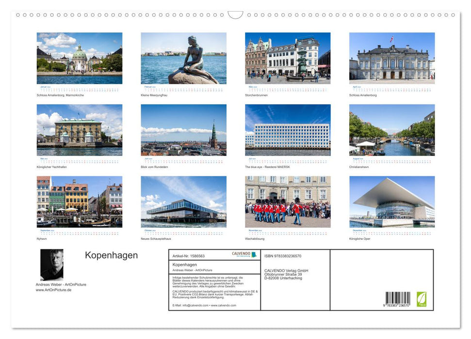 Schönes Kopenhagen (CALVENDO Wandkalender 2024)