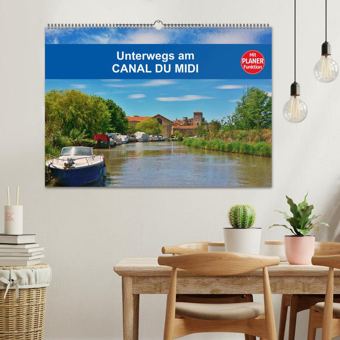 On the way along the Canal du Midi (CALVENDO wall calendar 2024) 