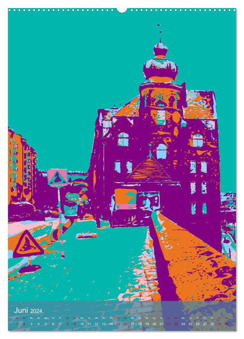 STOCKHOLM POP-ART (CALVENDO Premium Wandkalender 2024)