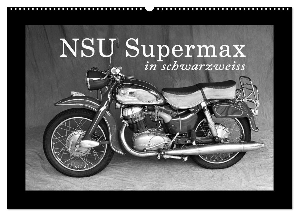NSU Supermax en noir et blanc (calendrier mural CALVENDO 2024) 