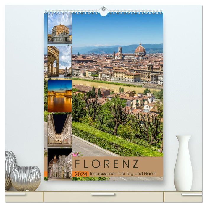 FLORENZ Impressionen bei Tag und Nacht (CALVENDO Premium Wandkalender 2024)