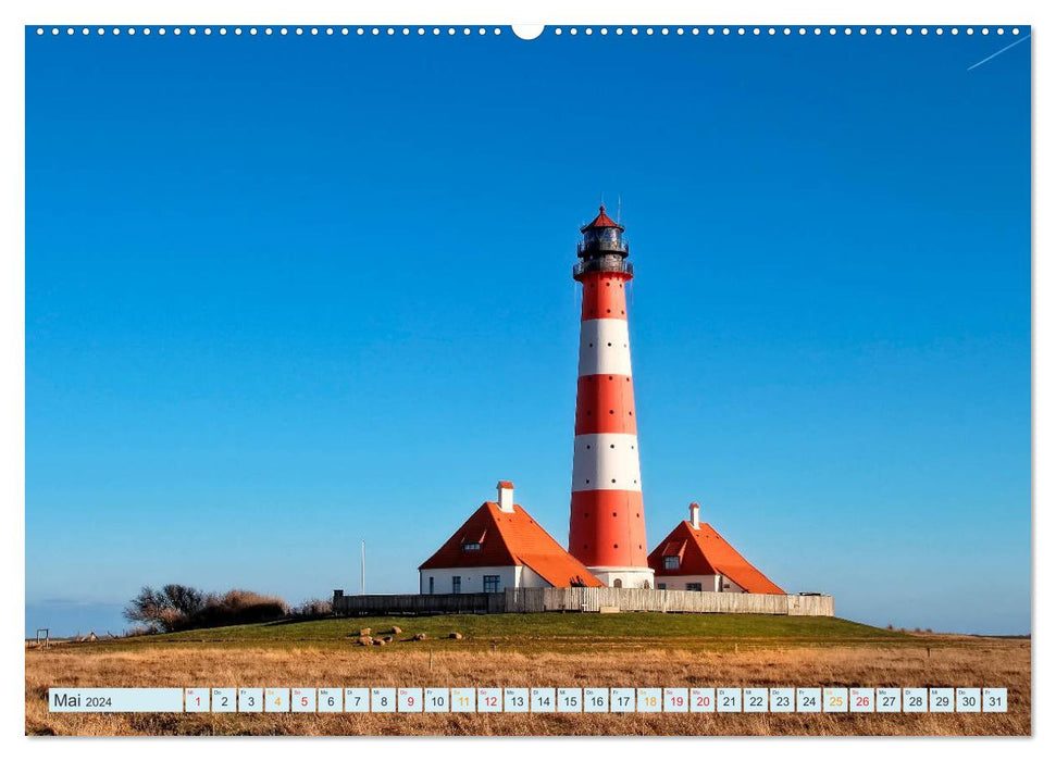 Leuchttürme - maritime Wegweiser (CALVENDO Premium Wandkalender 2024)