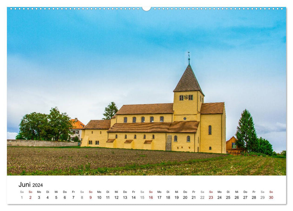 Île du monastère de Reichenau - Site du patrimoine mondial de l'UNESCO sur le lac de Constance (Calendrier mural CALVENDO 2024) 