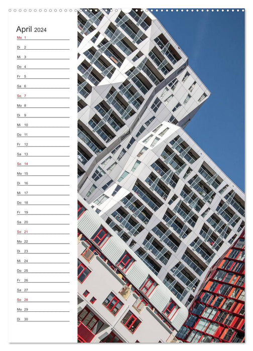 Rotterdam : Vue des façades (calendrier mural CALVENDO 2024) 