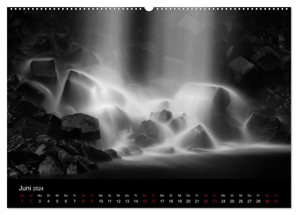 Nordische Landschaften - monochrom (CALVENDO Premium Wandkalender 2024)