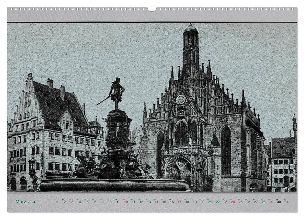 Nürnberg, alte Postkarten neu interpretiert (CALVENDO Wandkalender 2024)