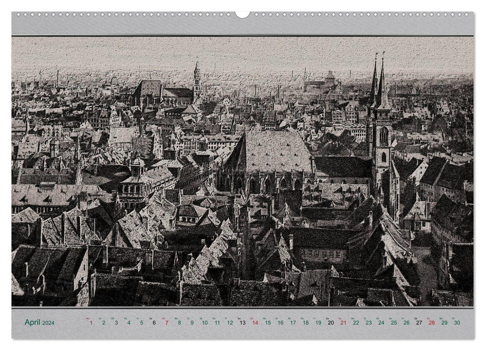 Nürnberg, alte Postkarten neu interpretiert (CALVENDO Wandkalender 2024)