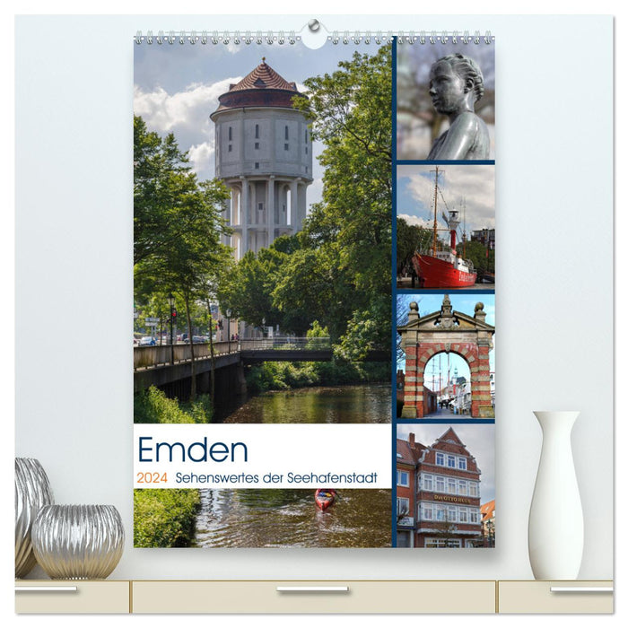 Emden - Sehenswertes der Seehafenstadt (CALVENDO Premium Wandkalender 2024)