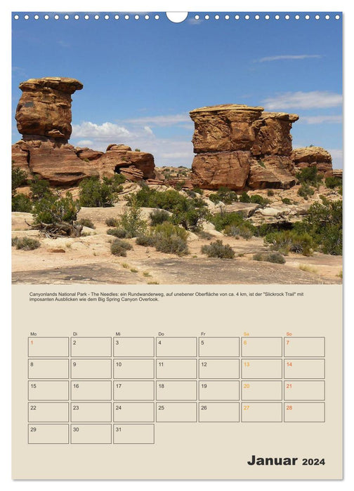 Wanderungen auf dem Colorado-Plateau (CALVENDO Wandkalender 2024)