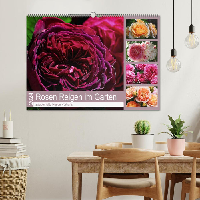 Les roses dansent dans le jardin (Calendrier mural CALVENDO 2024) 