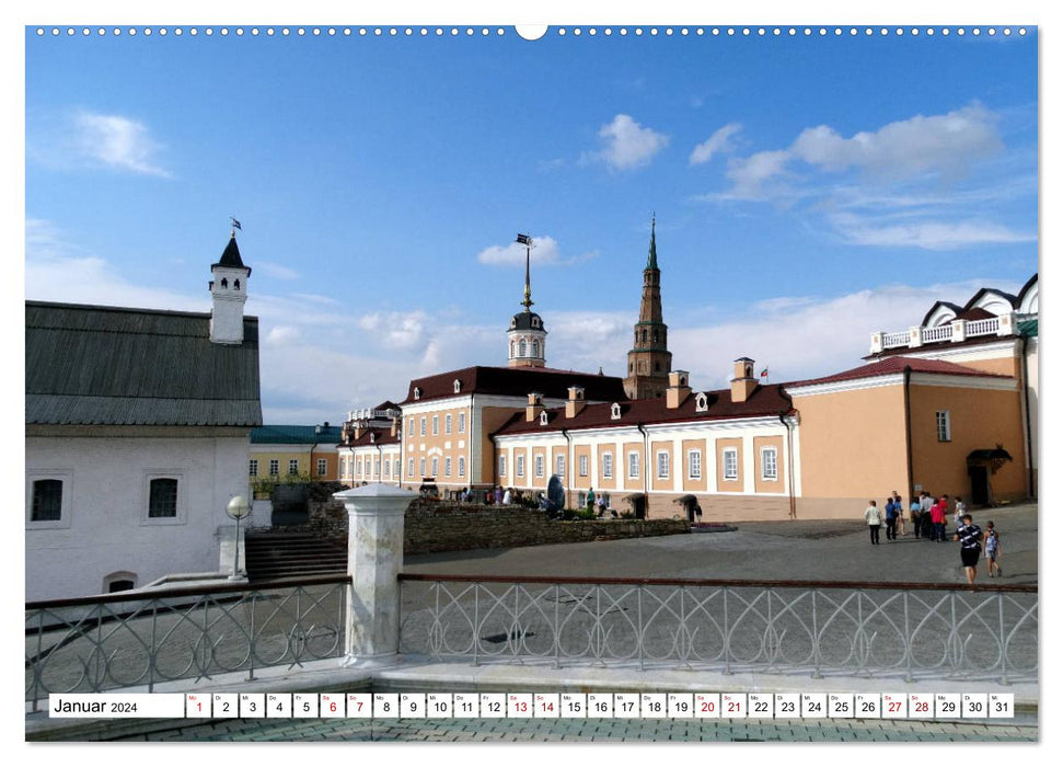 Kazan - Site du patrimoine mondial sur la Volga (Calendrier mural CALVENDO 2024) 