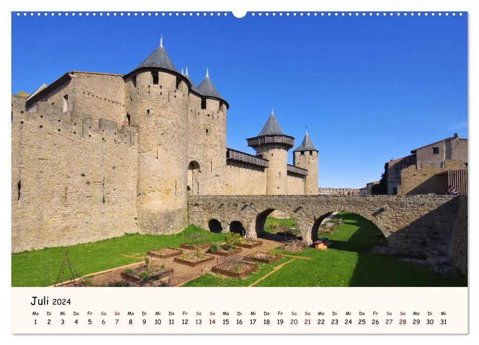 Cite von Carcassonne - Zeitreise ins Mittelalter (CALVENDO Premium Wandkalender 2024)
