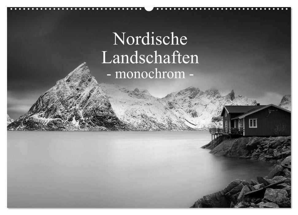 Nordische Landschaften - monochrom (CALVENDO Wandkalender 2024)