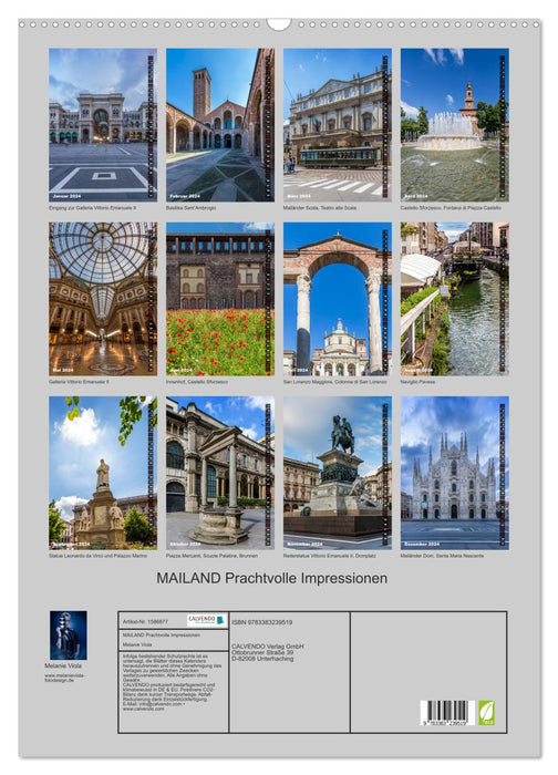 MILAN Impressions magnifiques (calendrier mural CALVENDO 2024) 