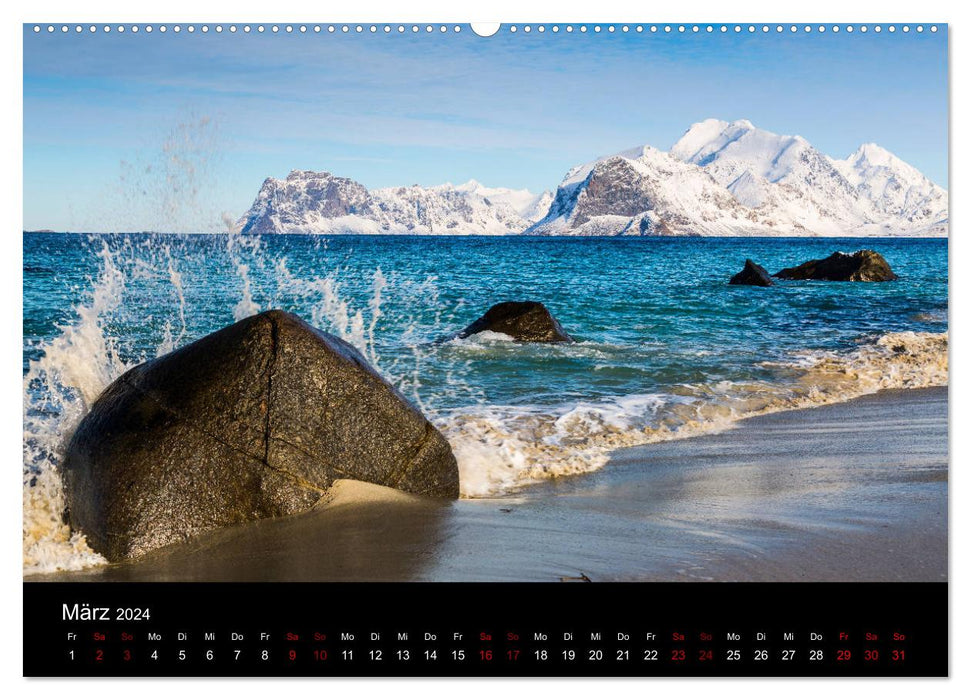 Die schönsten Strände der Lofoten - Norwegen (CALVENDO Wandkalender 2024)