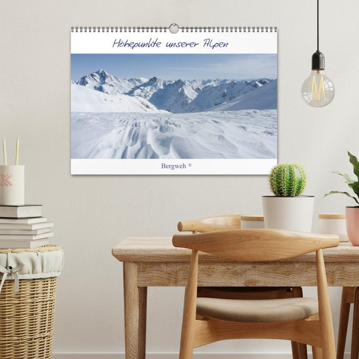 Points forts de nos Alpes - Bergweh ® (Calendrier mural CALVENDO 2024) 