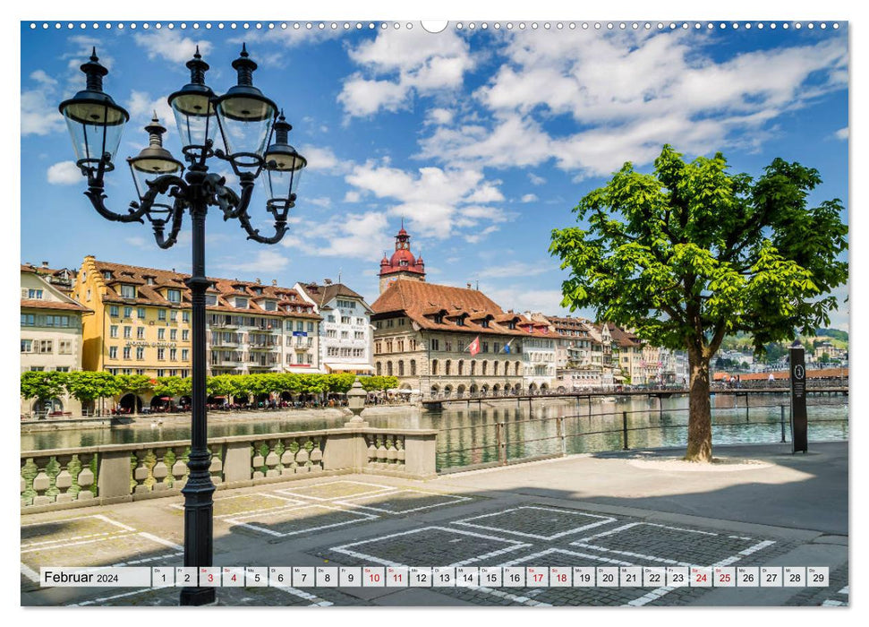 LUCERNE Impressions idylliques (Calendrier mural CALVENDO 2024) 