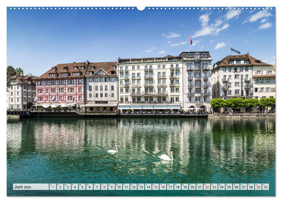 LUCERNE Impressions idylliques (Calendrier mural CALVENDO 2024) 