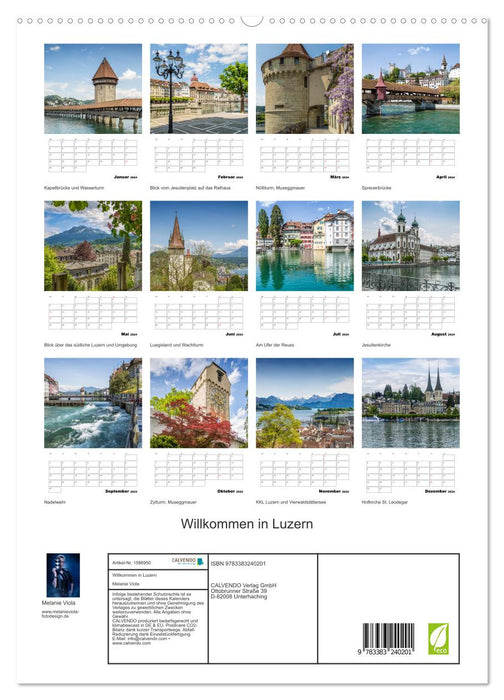 Bienvenue à Lucerne (Calendrier mural CALVENDO Premium 2024) 