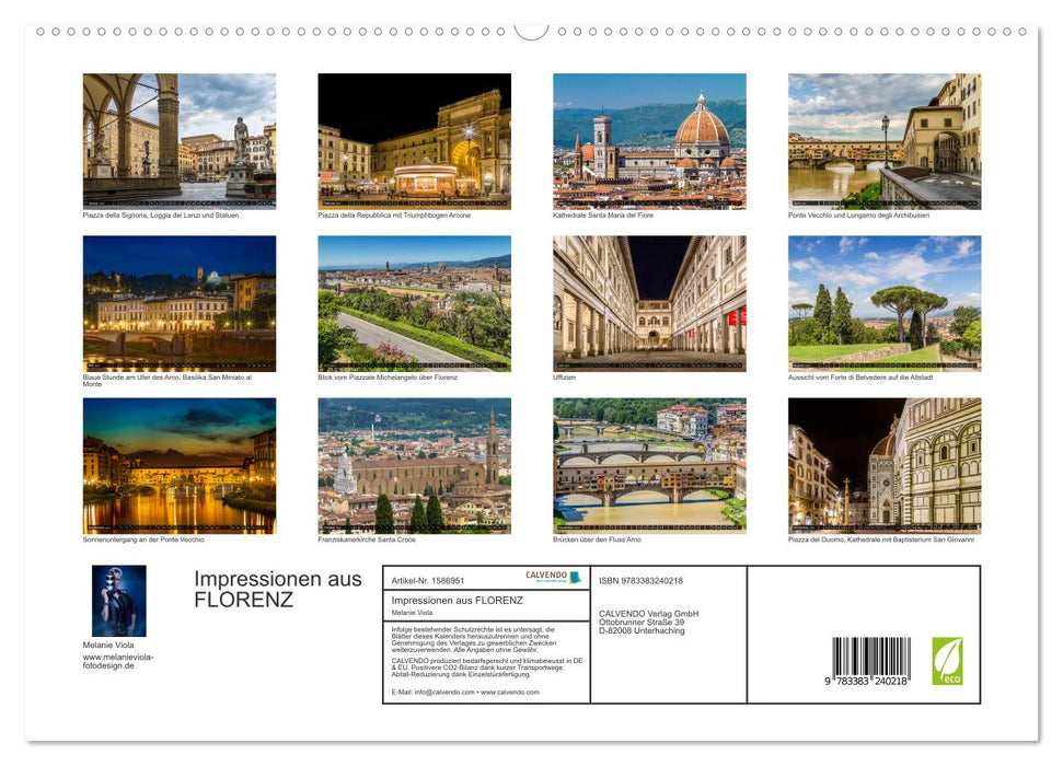 Impressionen aus FLORENZ (CALVENDO Premium Wandkalender 2024)