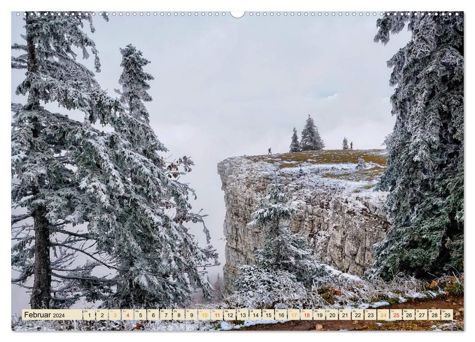 Sur le grand tour de la Suisse, étape 2, du lac Léman à Saint-Gall (Calendrier mural CALVENDO Premium 2024) 