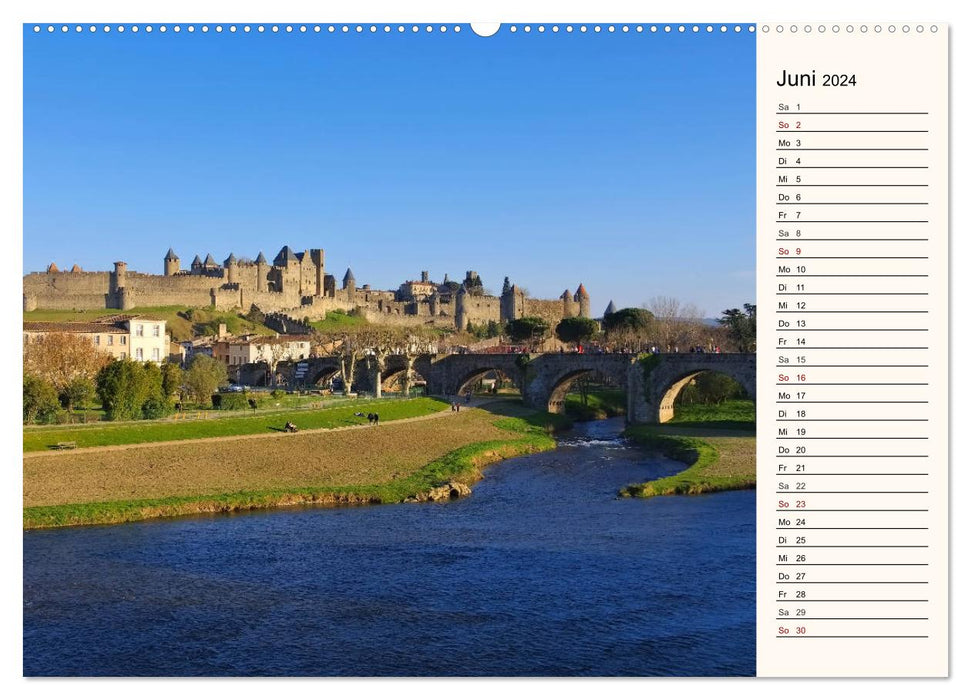Cite von Carcassonne - Zeitreise ins Mittelalter (CALVENDO Wandkalender 2024)