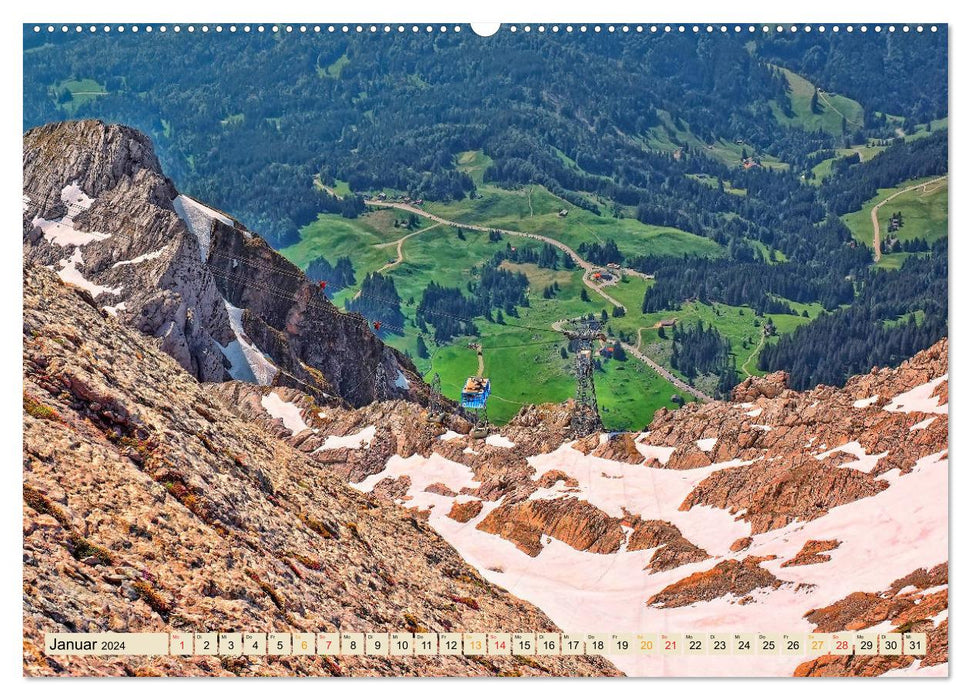 Auf der großen Tour durch die Schweiz, Etappe 1, Appenzell zum Genfer See (CALVENDO Premium Wandkalender 2024)