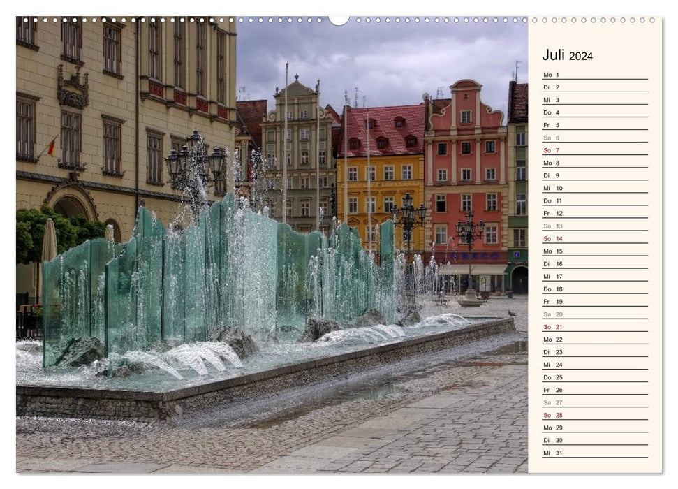 Wroclaw - Le cœur de la Silésie sur l'Oder (Calendrier mural CALVENDO Premium 2024) 