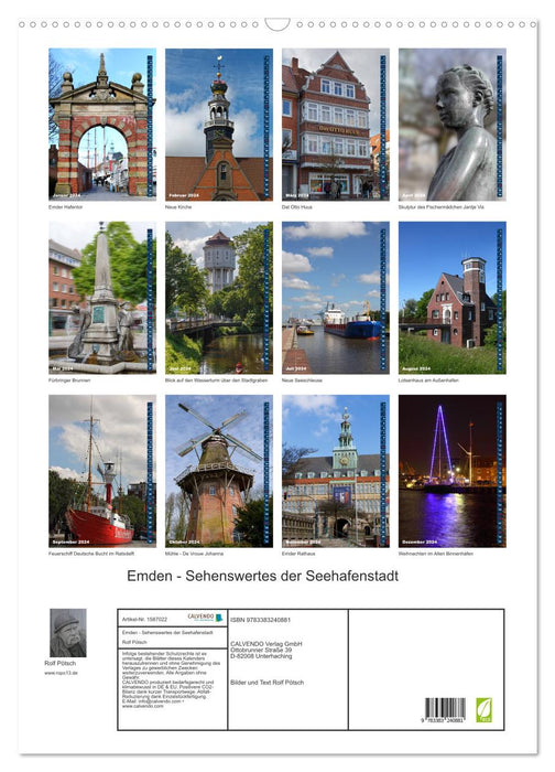 Emden - Sehenswertes der Seehafenstadt (CALVENDO Wandkalender 2024)