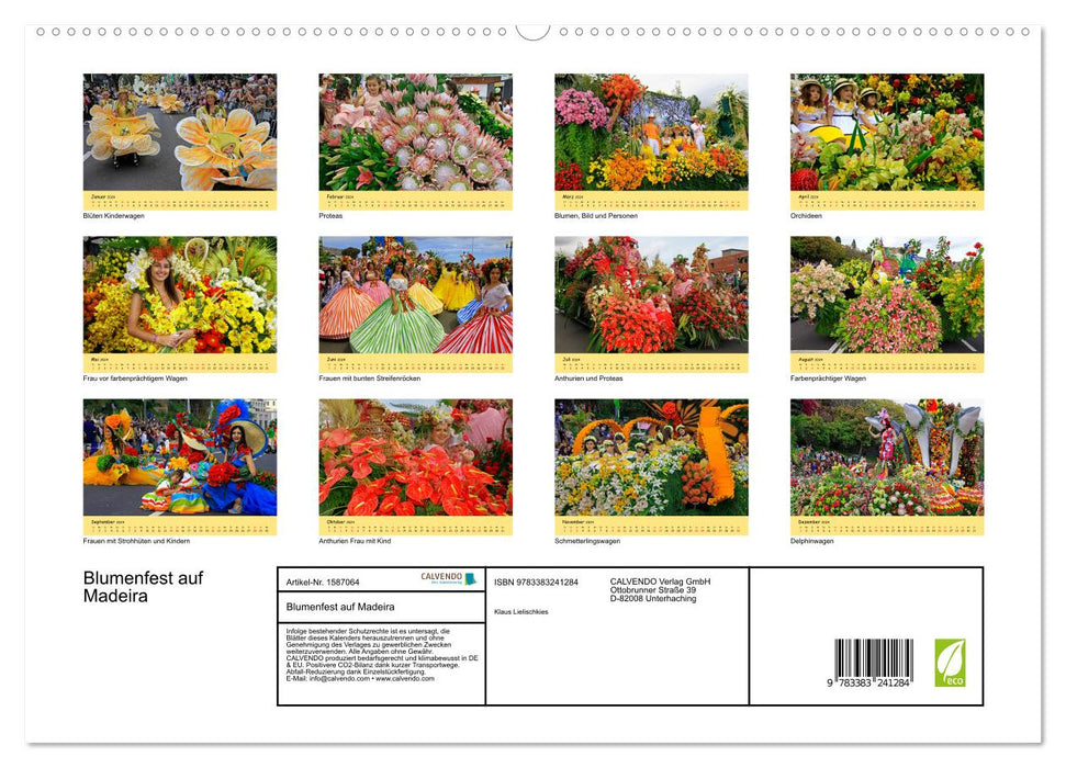 Blumenfest auf Madeira (CALVENDO Premium Wandkalender 2024)