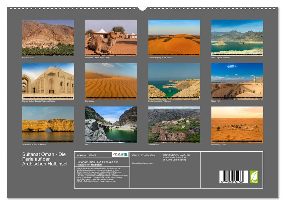 Sultanat Oman - Die Perle auf der Arabischen Halbinsel (CALVENDO Premium Wandkalender 2024)