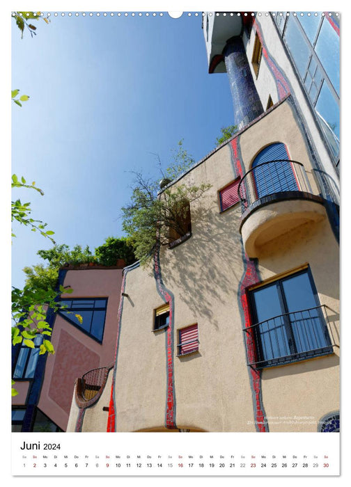 Living under the rain tower - A Hundertwasser architectural project, 1991-94 (CALVENDO wall calendar 2024) 