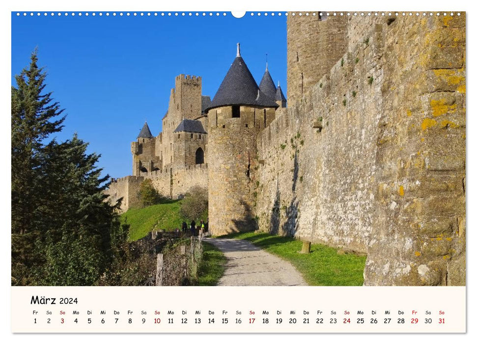Cite of Carcassonne - Time travel to the Middle Ages (CALVENDO wall calendar 2024) 