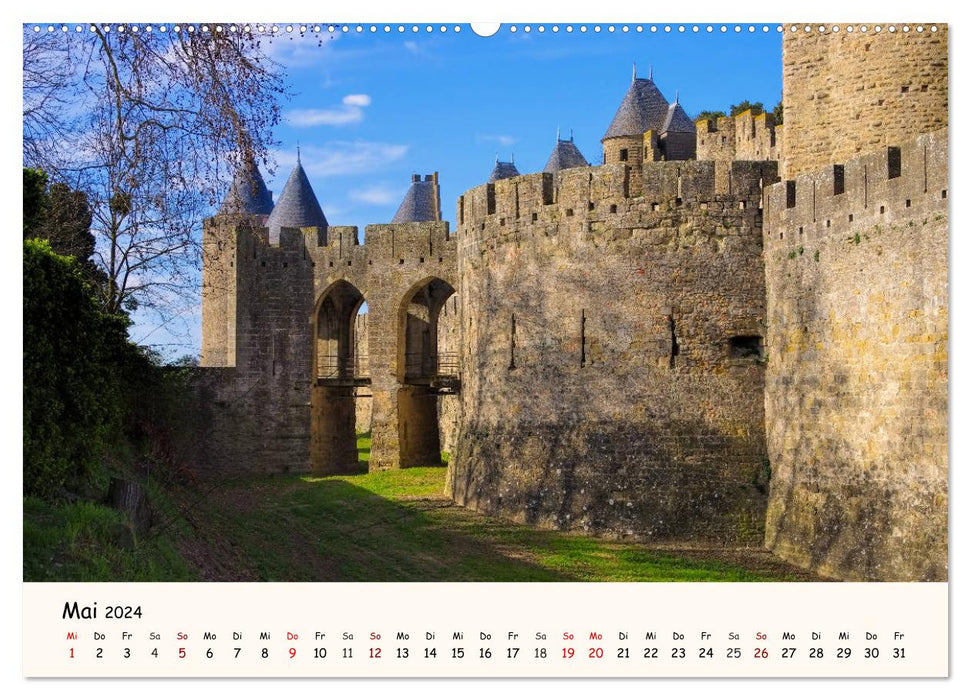 Cite von Carcassonne - Zeitreise ins Mittelalter (CALVENDO Wandkalender 2024)