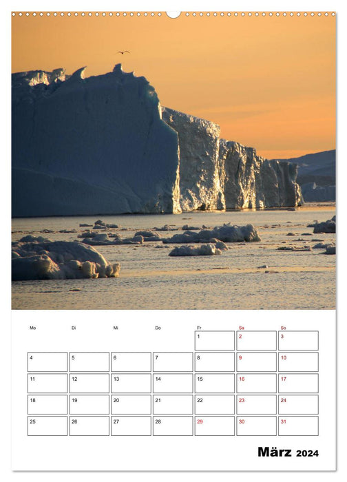 Les icebergs d'Ilulissat (Calendrier mural CALVENDO 2024) 