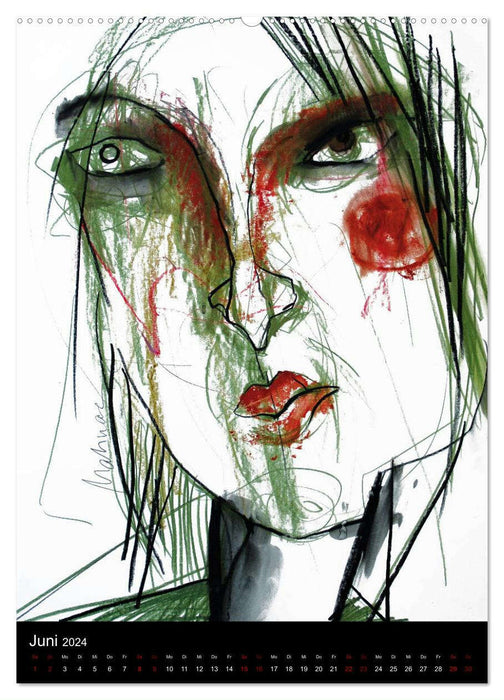 Frauenportraits von Oxana Mahnac (CALVENDO Wandkalender 2024)