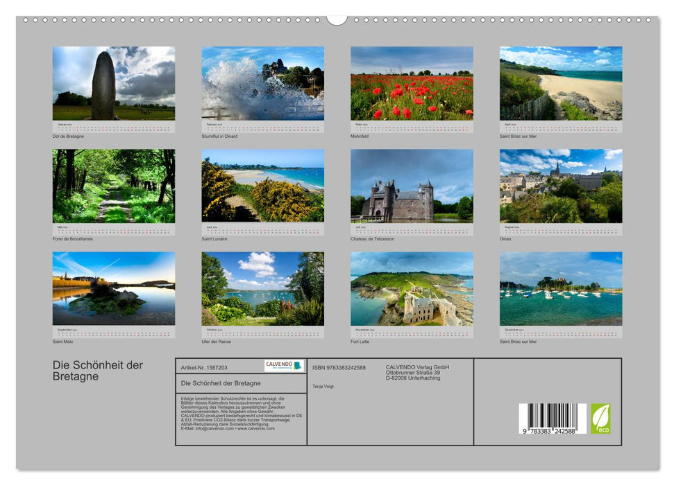 Die Schönheit der Bretagne (CALVENDO Premium Wandkalender 2024)