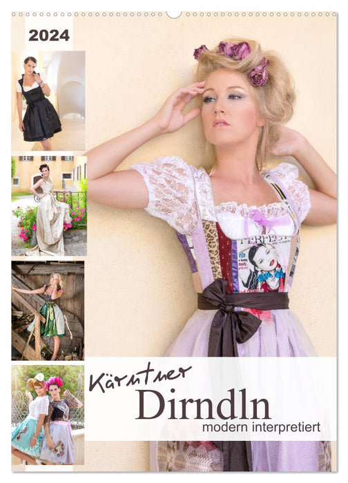 Dirndl carinthien - interprétation moderne (calendrier mural CALVENDO 2024) 